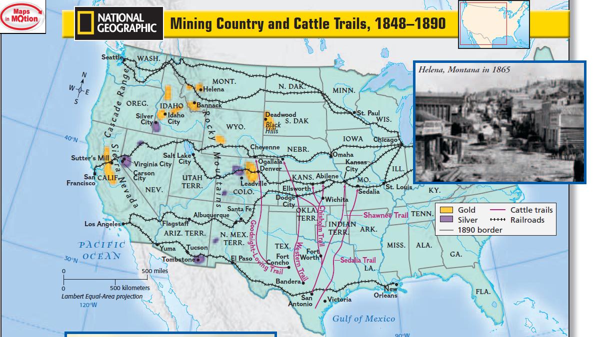 Mining and Cattle Trail Maps 1848-1890 – Welcome to MrBelloBlog!